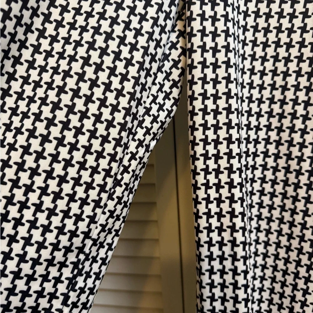 Chicme Stylish Black and White Houndstooth Blazer and Pants Set Women’s Sz L